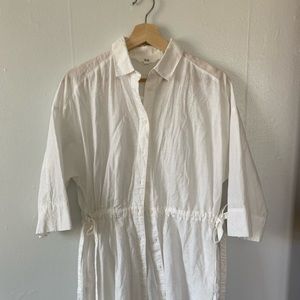 Uniqlo white linen dress